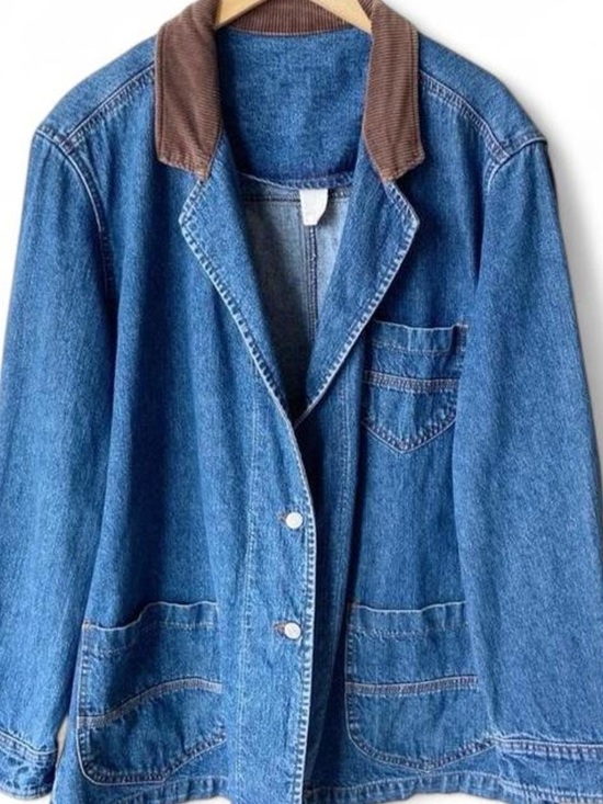 Lee Jackets & Blazers - Vintage Lee Denim Chore Cowgirl Trucker Farm Jacket Jacket 80s 90s Corduroy